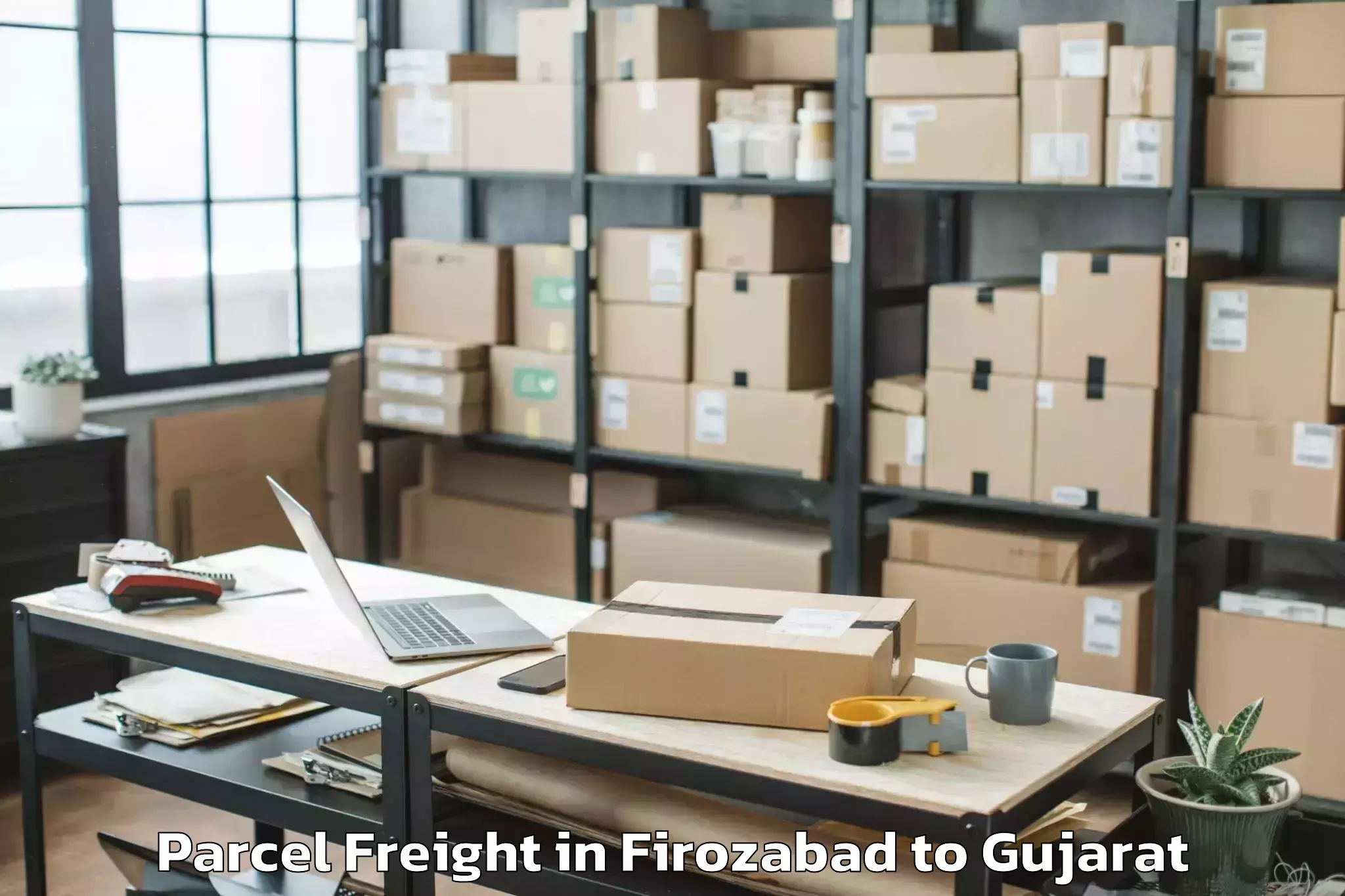 Hassle-Free Firozabad to Dharmsinh Desai University Nad Parcel Freight